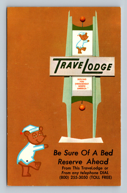 Clearwater Travelodge motel with amenities and nearby beaches postcard