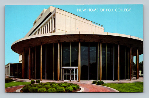 New Home of Fox College 2400 W. 95th St. Chicago Illinois vintage postcard