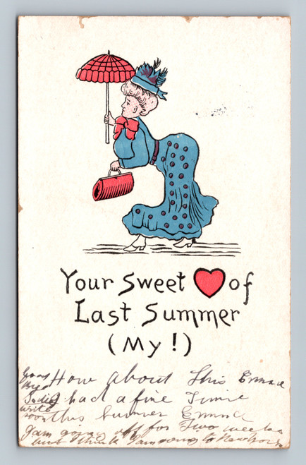 Capt. John Smith postcard postmarked August 9, 1907 from Manchester