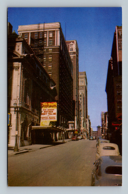 Baltimore Avenue looking north from 13th Street showing downtown hotels Kansas City Missouri