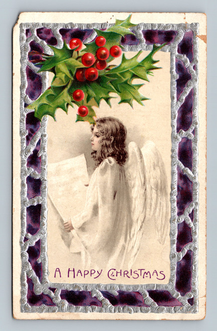 A Happy Christmas greeting postcard by Juste & Steeth