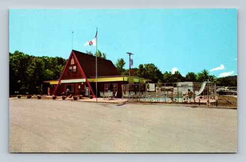 KOA campground facilities in St. Louis area postcard by Curteichcolor