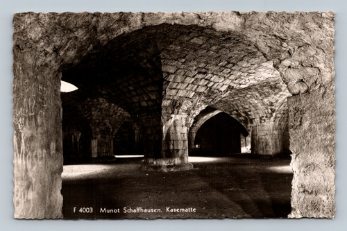 Munot Castle Kasematte Munot-Castell Schaffhausen postcard by RUD. SUTER