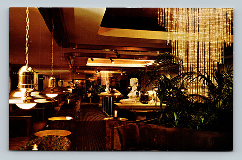 MIRAGE cocktail oasis with Sphinx sign at New York Hilton Rockefeller Center