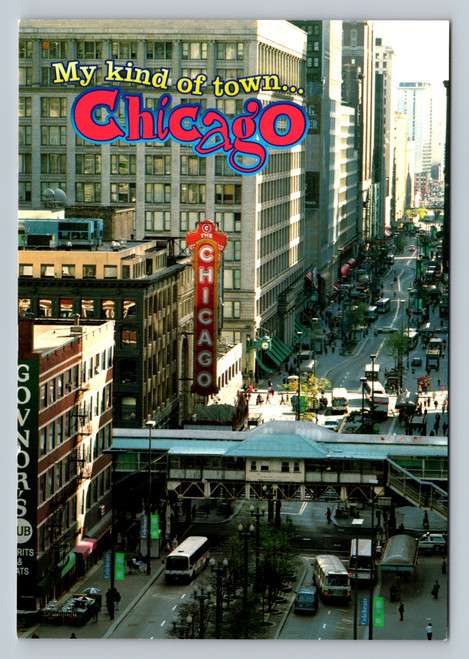 Chicago's State Street featuring the famous Chicago Theatre