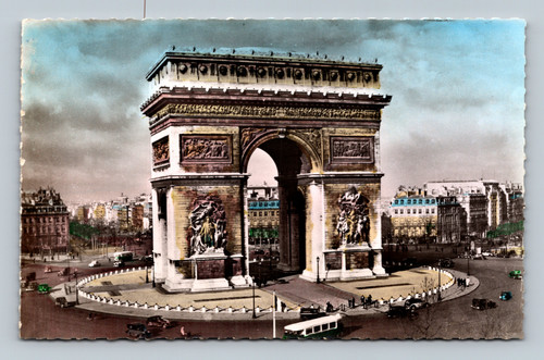 L'arc de triomphe de l'Etoile Paris France postcard