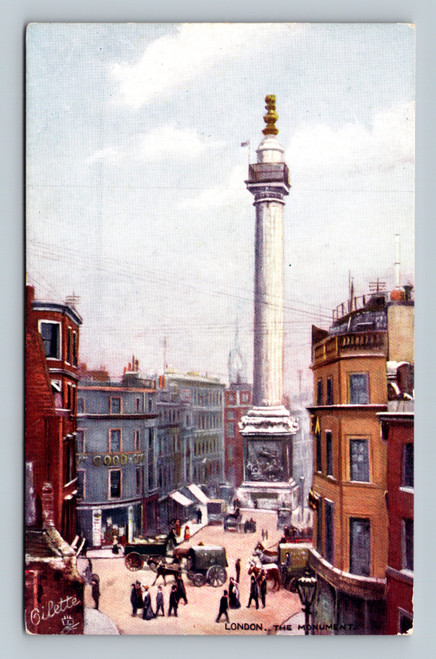 The Monument London column commemorating Great Fire of London