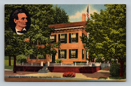 Abraham Lincoln's Home Springfield Illinois The Lincoln Home postcard