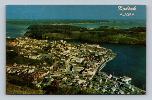 Scenic view of Kodiak Alaska postcard by C. P. Johnston Company