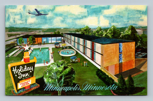 Holiday Inn motel building and facilities on Interstate 494 at 34th Avenue South Minneapolis MN