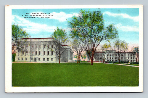 Two buildings of the quadrangle at Southwest Missouri State Teachers' College campus Springfield MO