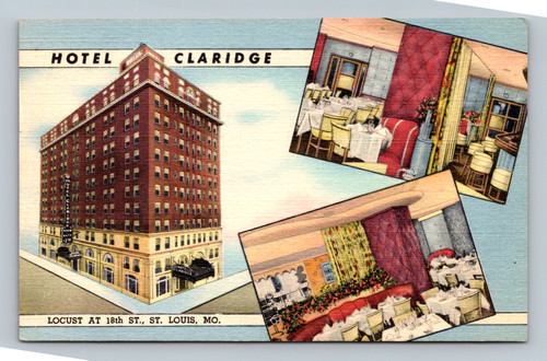 Claridge Hotel building exterior at Locust and Eighteenth Street in St. Louis Missouri
