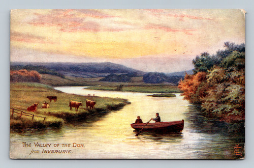 The Valley of the Don from Inverurie England postcard by Raphael Tuck & Sons