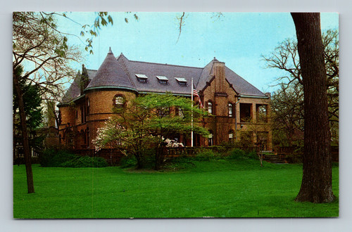 Charles Gates Dawes House French Gothic mansion in Evanston Illinois postcard