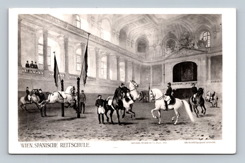 Spanish Riding School in Vienna painting by J. v. Blaas 1890