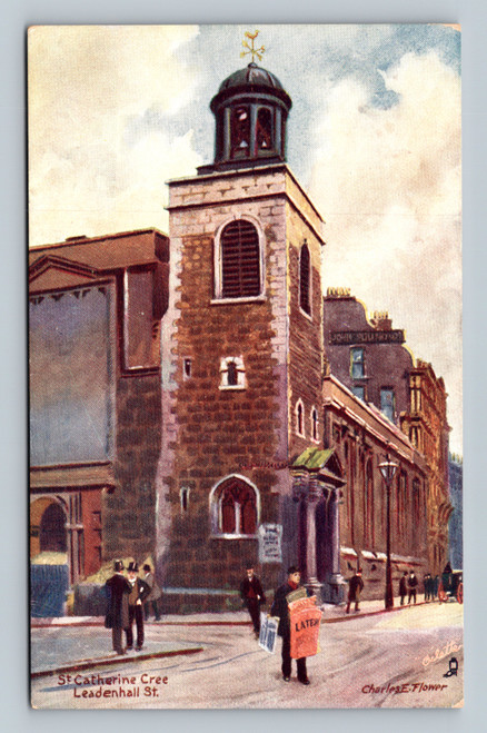 St. Catherine Cree Church on Leadenhall Street London England postcard