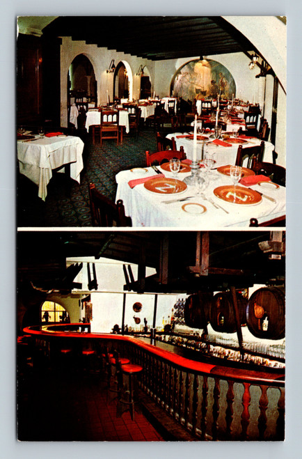 La Zaragozana Restaurant Bar Cocktail Lounge San Juan Puerto Rico postcard