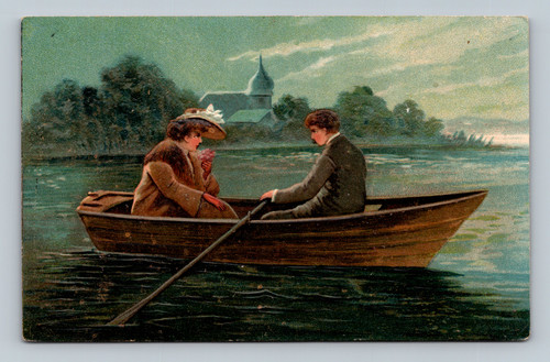 Unknown subject postcard printed in Germany with U.S. one cent stamp