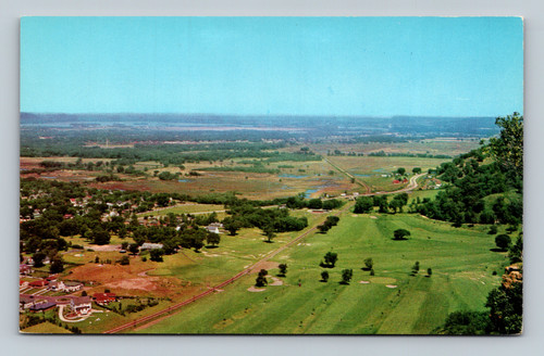 Overlooking La Crosse Wisconsin from Grandad Bluff with Mississippi River in the distance