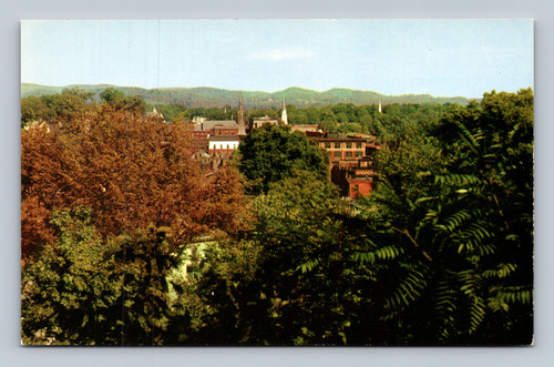 Bird's eye view of Brattleboro Vermont postcard by BAKER'S