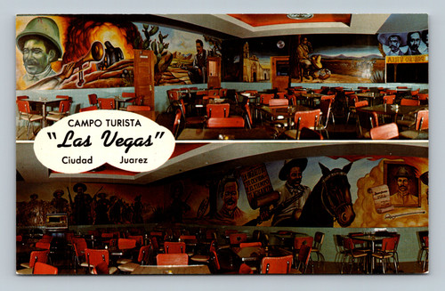 Las Vegas Campo Turista tourist court in Ciudad Juarez Mexico postcard