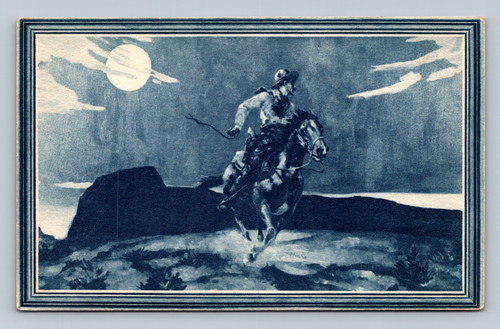 Colorful painting by Robert E. Lee of Pony Express and Railway Express service at Chicago Expo