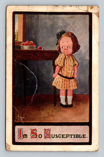 Im So SUSCEPTIBLE text postcard from Virginia postmarked 1915