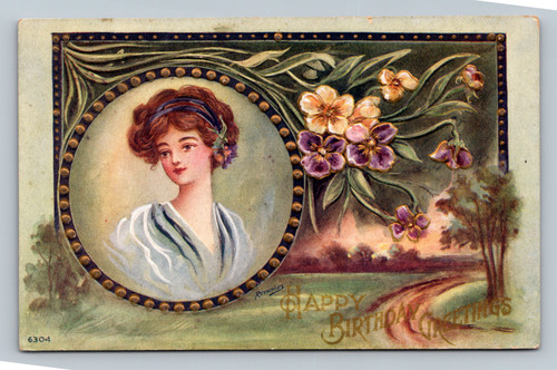 Antique postcard with no identifiable subject or location