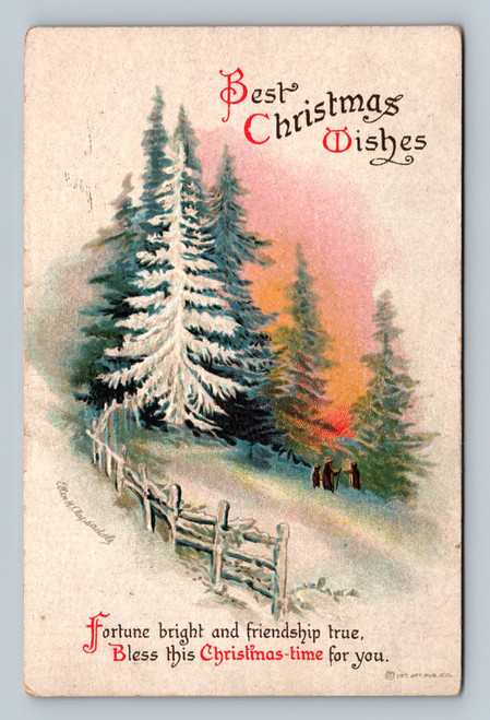 Christmas-themed illustration by H. Clapsaddle published by International Art Pub. Co.