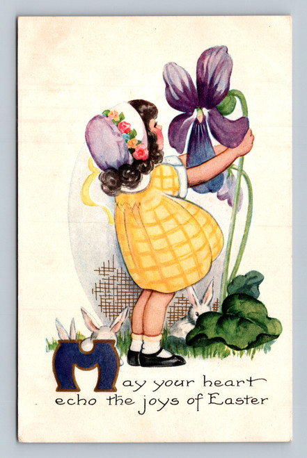 Easter greeting card with joyful Easter wishes from Jorcester, Mass