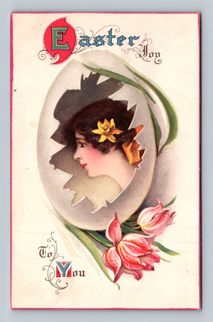 Easter greeting card Easter Series No.91 White City Kansas 1919