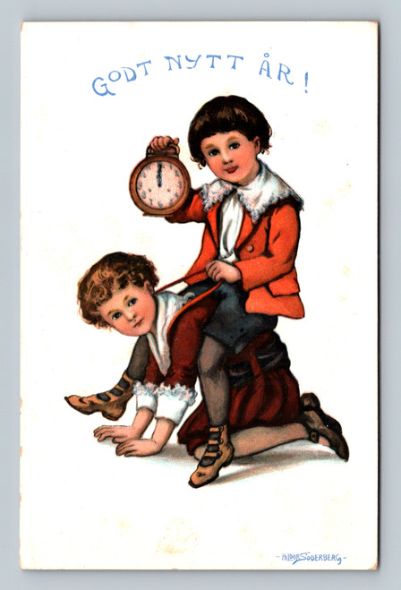 New Year greeting card with text GODT NYTT AR ! - HILDUR SÖDERBERG - from Stockholm