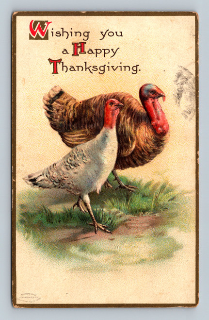 Thanksgiving greeting postcard by International Publishing Co 1908