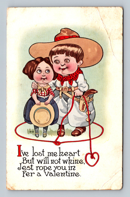 Valentine greeting card with playful text by The Gibson Art Company