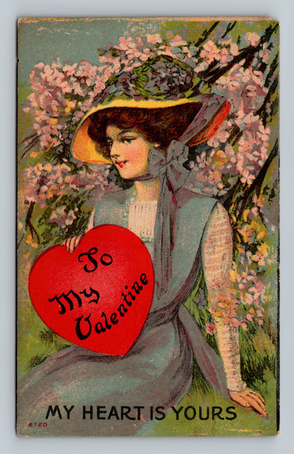 Valentine greeting card with text MY HEART IS YOURS