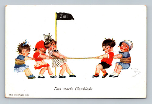 The Stronger Sex vintage postcard
