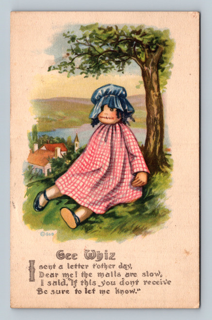 Letter correspondence postcard from Frankfort with personal message and 1915 postmark