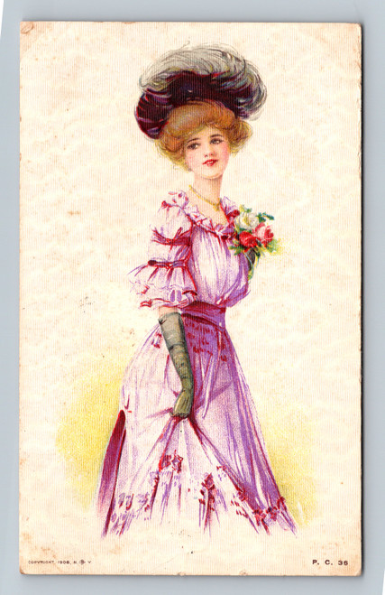 Vintage postcard from Macon Missouri with unknown subject and 1910 postmark