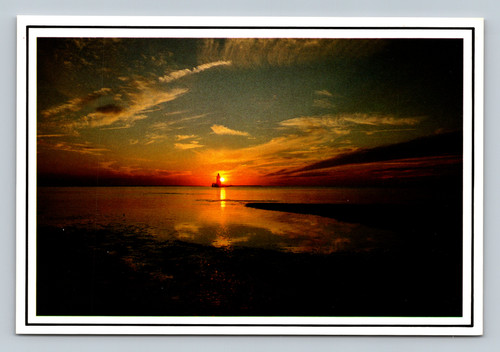 Sunset on Delaware Bay in Lewes USA