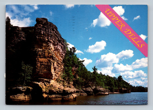 Sandstone formations along the Wisconsin River at Upper Dells Wisconsin Dells