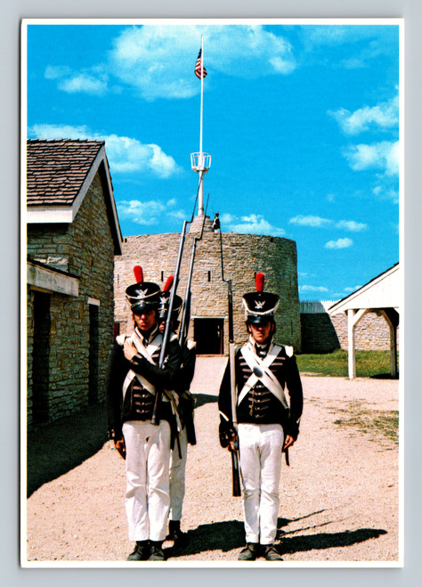 Changing the guard at Fort Snelling army post in St. Paul