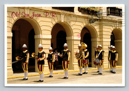 Colonial Guards in Old San Juan Puerto Rico postcard