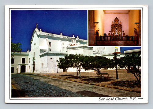San José Church in Old San Juan Puerto Rico postcard