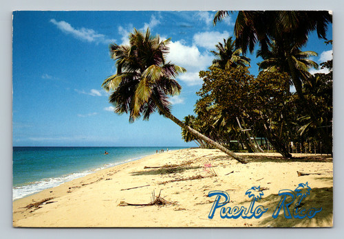 Fajardo Beach coastal view postcard from Puerto Rico