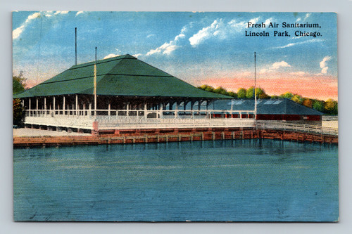 Fresh Air Sanitarium in Lincoln Park Chicago postcard
