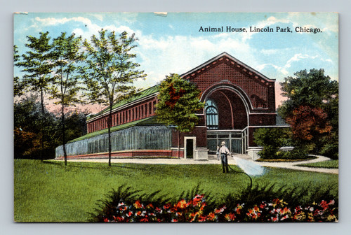 Animal House at Lincoln Park Zoo Chicago vintage postcard