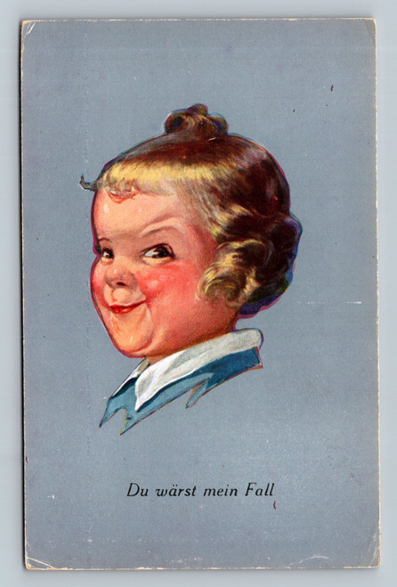 Unknown subject vintage postcard