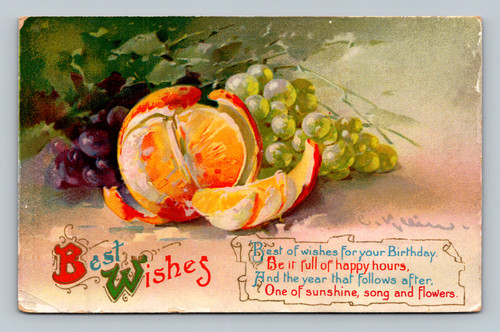 Birthday greeting card with best wishes published by WILDT & KRAY London