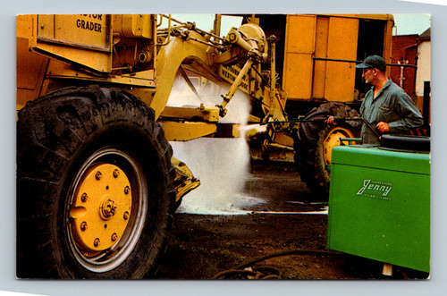High pressure steam cleaner postcard by Curteichcolor