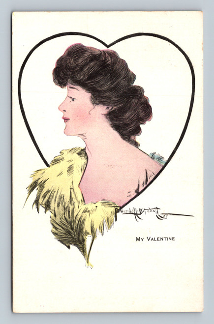 My Valentine postcard Few Milford 1908 W. G. Macfarlane Publisher